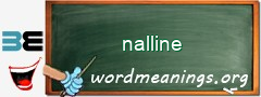 WordMeaning blackboard for nalline